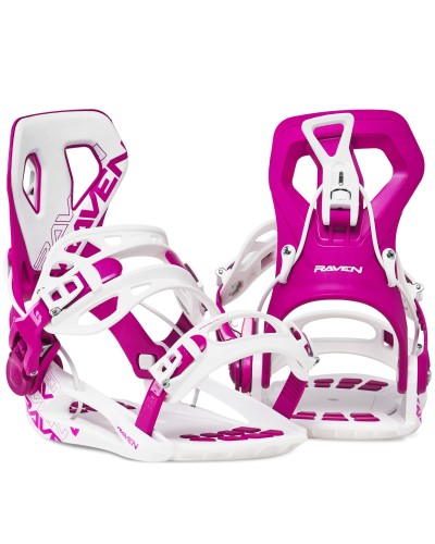 Wiązania snowboardowe Raven FT360 White/Fuchsia S