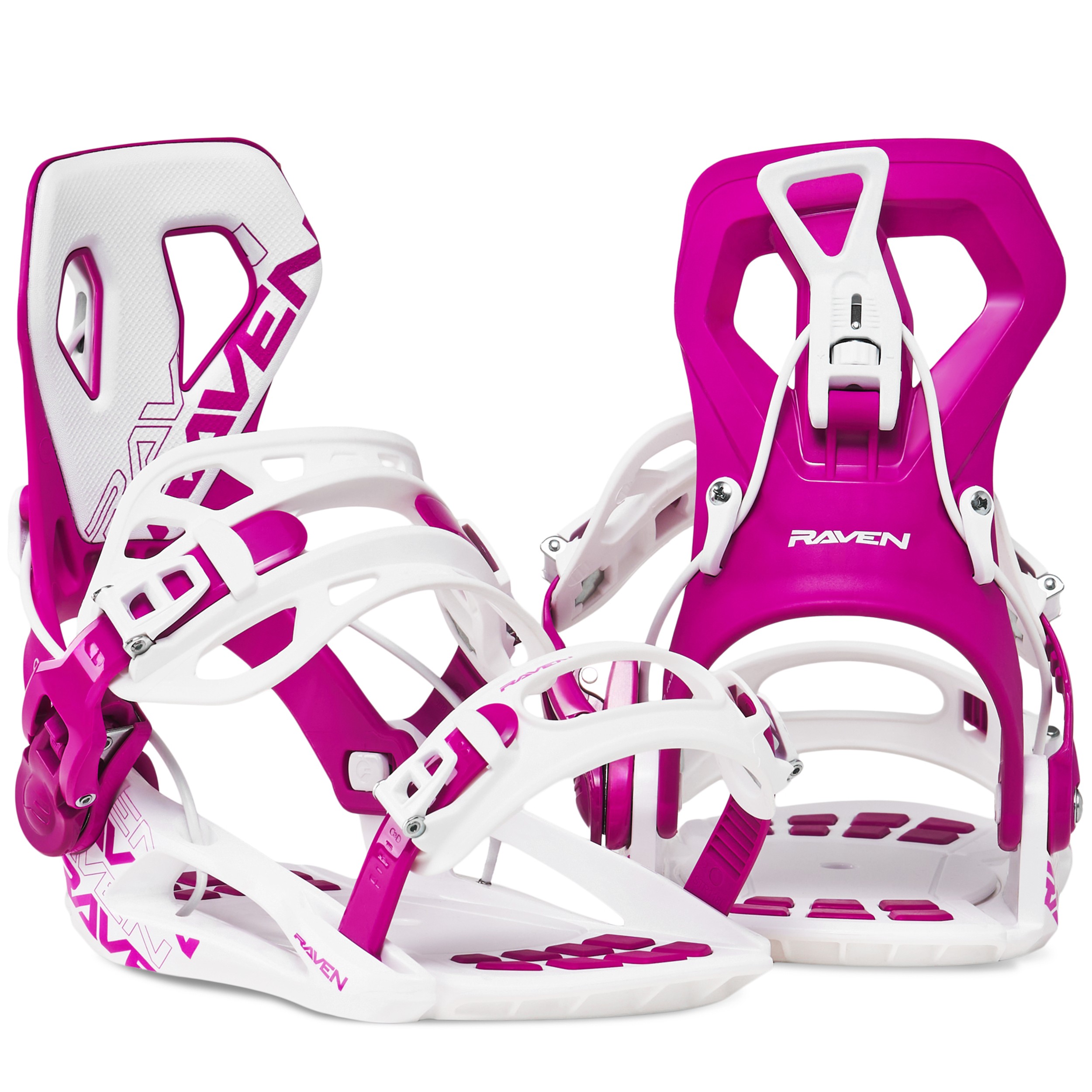 Wiązania snowboardowe Raven FT360 White/Fuchsia S