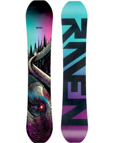 Raven Dahlia Carbon Mint Pink - Damska deska snowboardowa All Mountain Freestyle